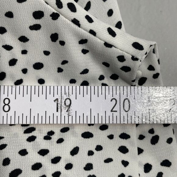 Isabel Maternity Women’s M Black White Roll-Tab Long Sleeve Blouse Back Tie - Picture 12 of 15